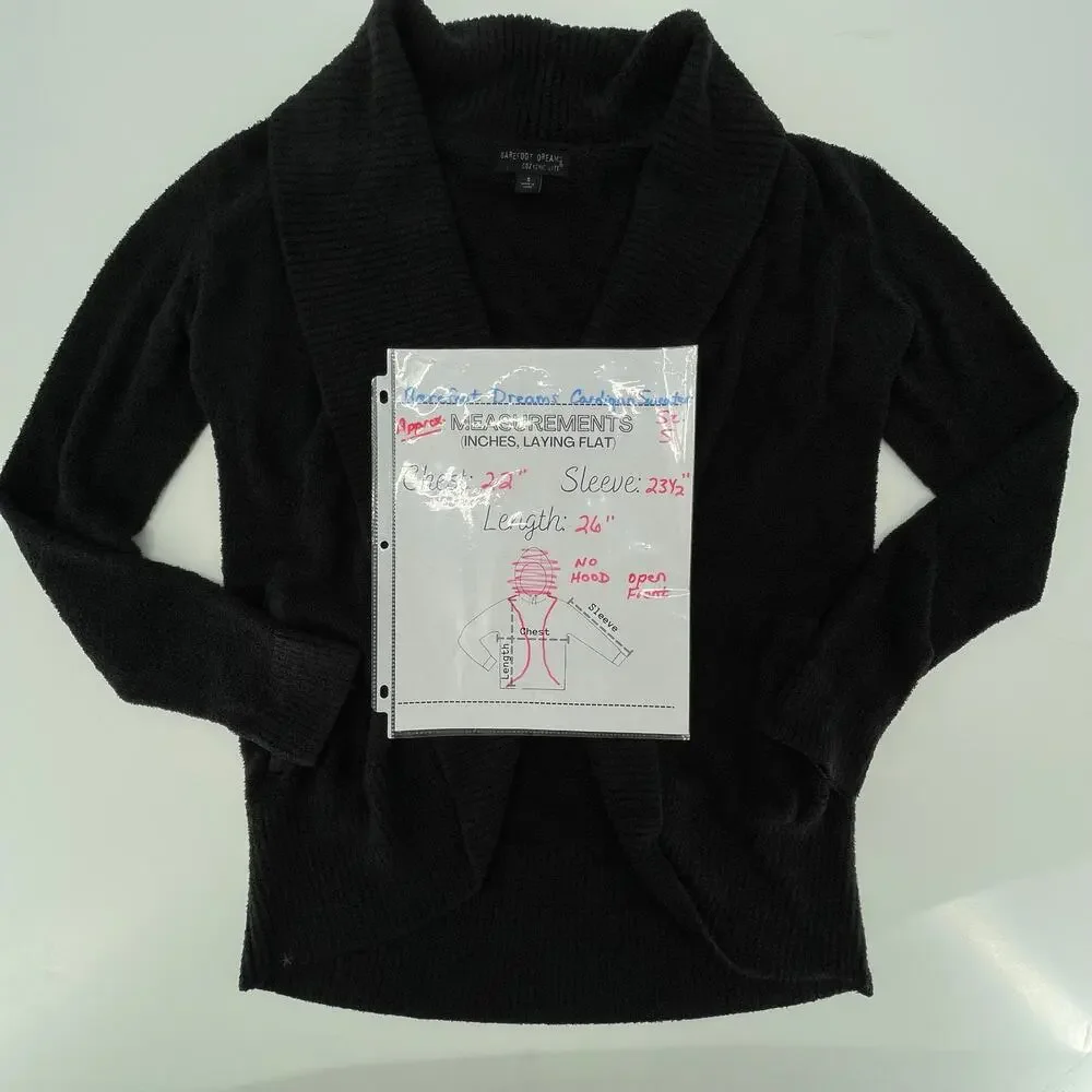 Barefoot Dreams Women's Circle‎ Knit Cardigan Sweater, Open Front, Sz. S Cozy
